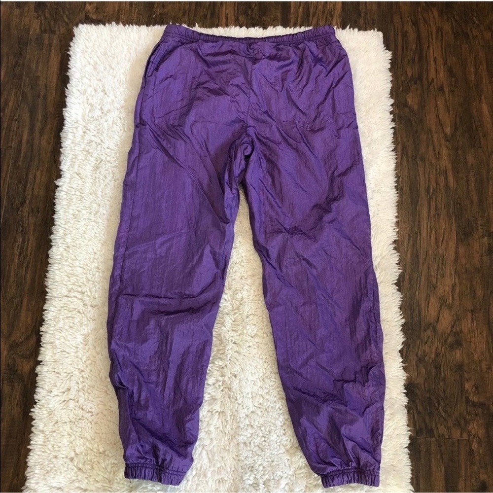 Vintage Sergio Tacchini Violet Purple Windbreaker Athletic Pants - Picture 9 of 10